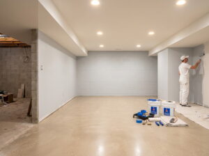 Painted basement